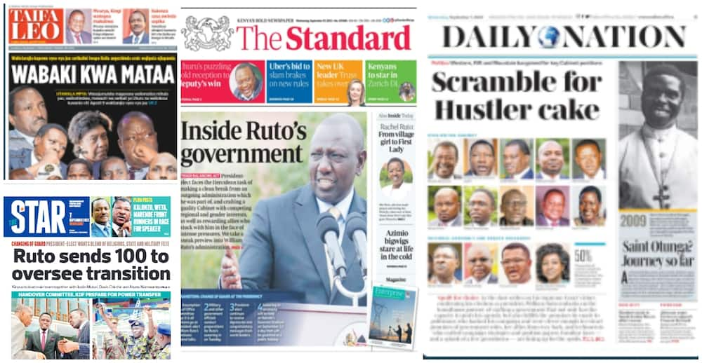 Magazetini Septemba 7: Uhuru Kukosa Hafla ya Kumuapisha Ruto