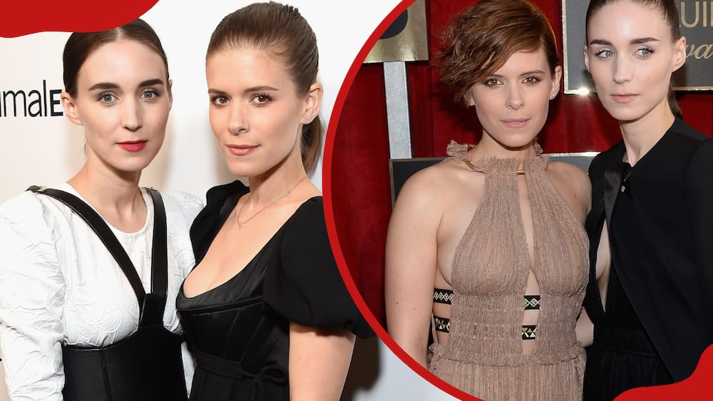 Rooney Mara (L) and Kate Mara (R) attend the Animal Equality's Inspiring Global Action Los Angeles Gala (L). Kate Mara and Rooney Mara attend the 22nd Annual Screen Actors Guild Awards (R)