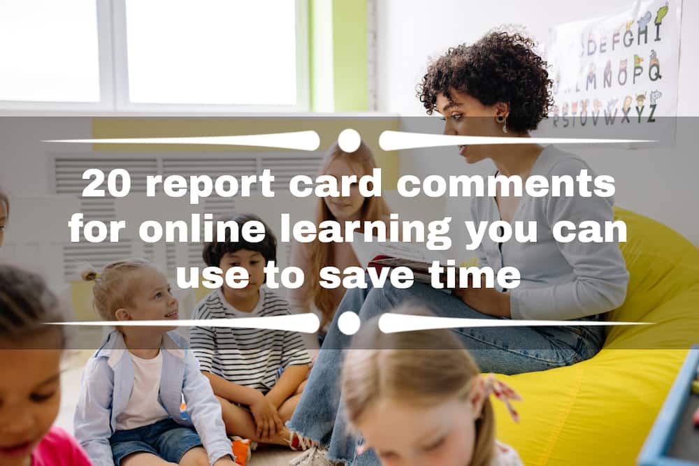 Report card comments for online learning