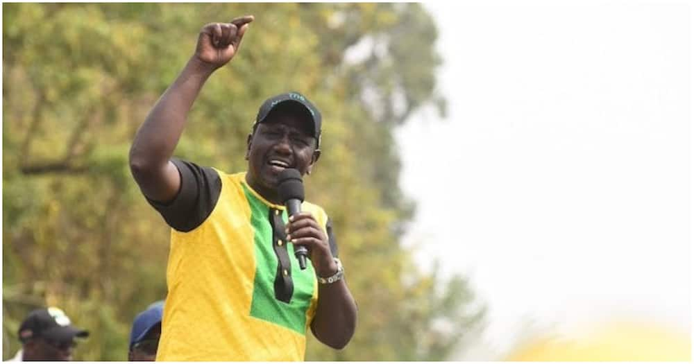 Deputy President William Ruto speaking at a past campaign rally.