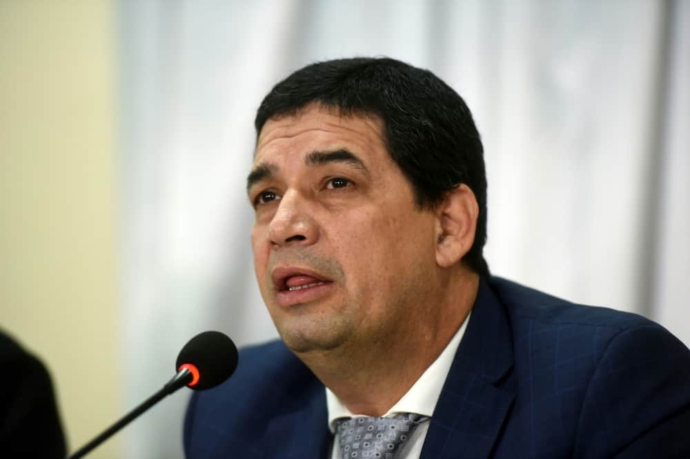 Paraguay Vice-President Hugo Velazquez, pictured in 2017, has been accused by the US of corruption over an alleged bribe paid to a government official to supress an investigation that could cost him financially