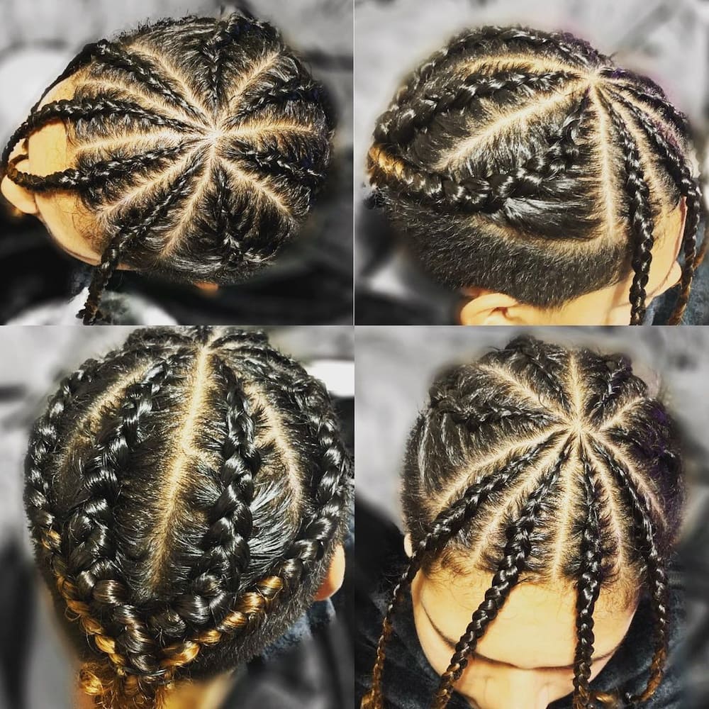 Cornrows with shaved sides