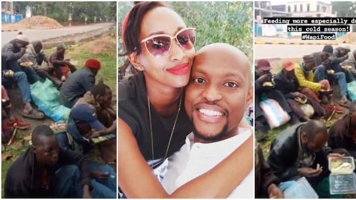 Janet Mbugua's Estranged Hubby Eddie Ndichu Feeds Hundreds of Men in Streets with Lunch, Supper