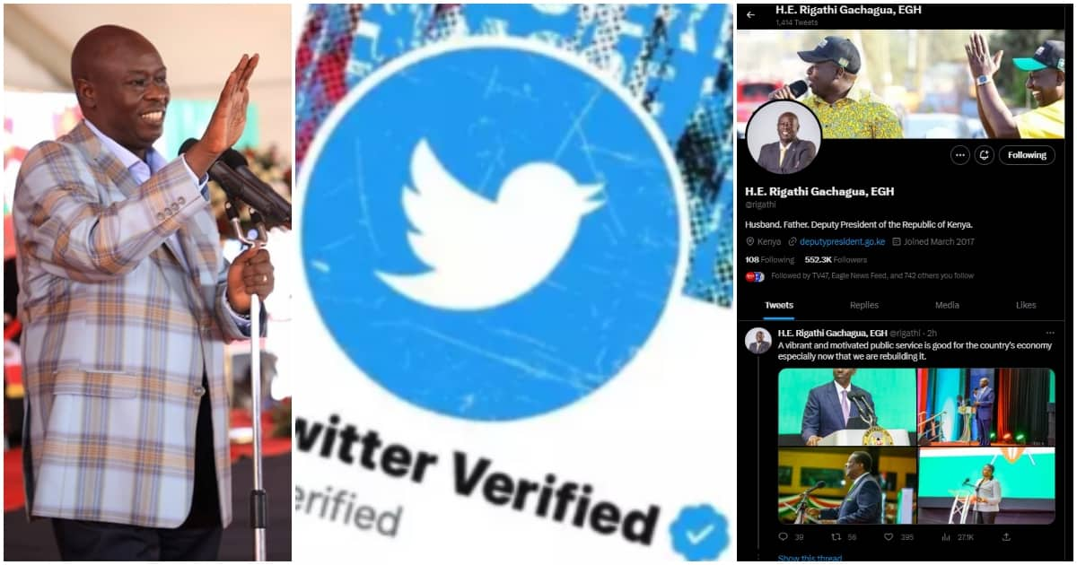 Rigathi Gachagua Loses Twitter Blue Badge As Concerns Over Elon Musk's ...