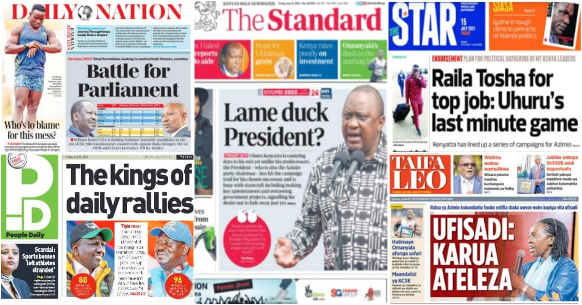 Kenyan Newspapers Review: Uhuru To Convene Mega Mt Kenya Meeting To ...