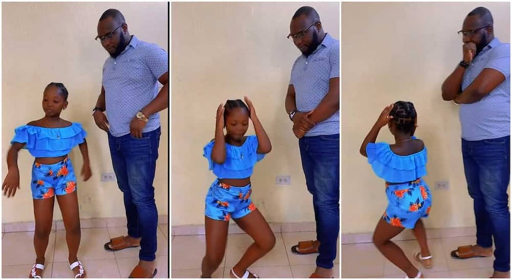 Photos of a beautiful girl dancing for her father.