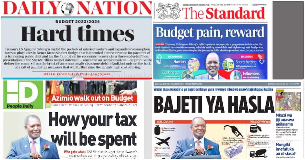Kenyan newspapers for Friday, June 16.