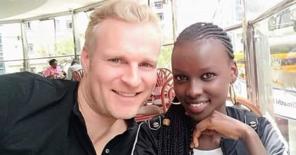 Felesta Njoroge and her Belgian boyfriend Mesel De Marc. Photo: Felesta Njoroge.