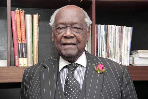 Charles Njonjo attributes his energy to 6 uplifting grandchildren as he marks 100 years