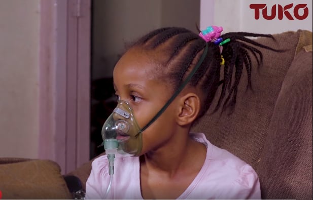 Nairobi woman appeals for help to treat 8-year-old daughter dependent on oxygen tank