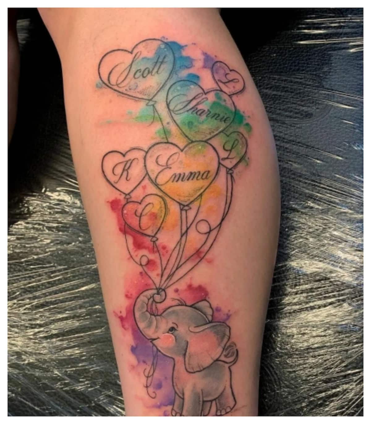 Elephant and lion are healed along with a small coverup on the wrist.  Background is fresh. Thank you Michelle!! #elephanttattoo #elephant... |  Instagram