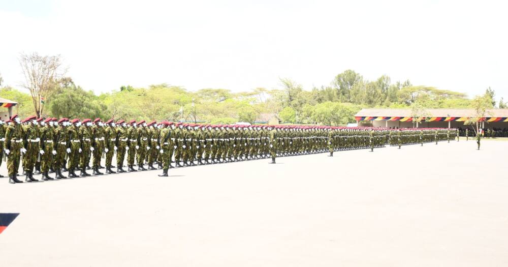 GSU officers at a pass out parade in Embakasi.