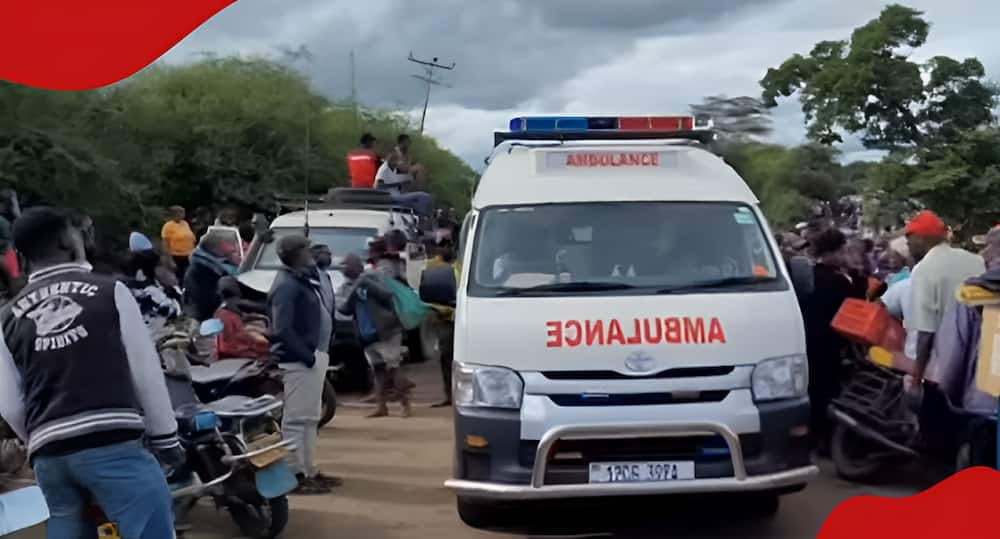 Ambulance at an accident scene
