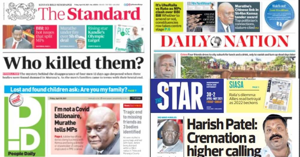 Kenyan Newspapers Review for April 30: School Reopening could Be Postponed