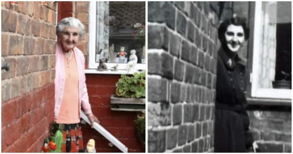 Woman who has lived in the same house for 104 years.