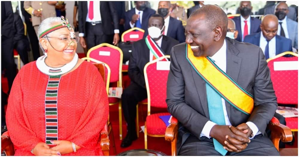 Deputy President William Ruto and First Lady Margaret Kenyatta. Photo: William Ruto.