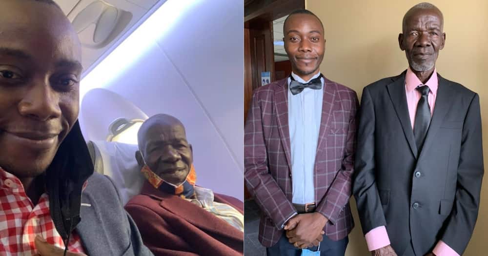 Mutebe surprised Dhabangi with a dream flight on Uganda Airlines.