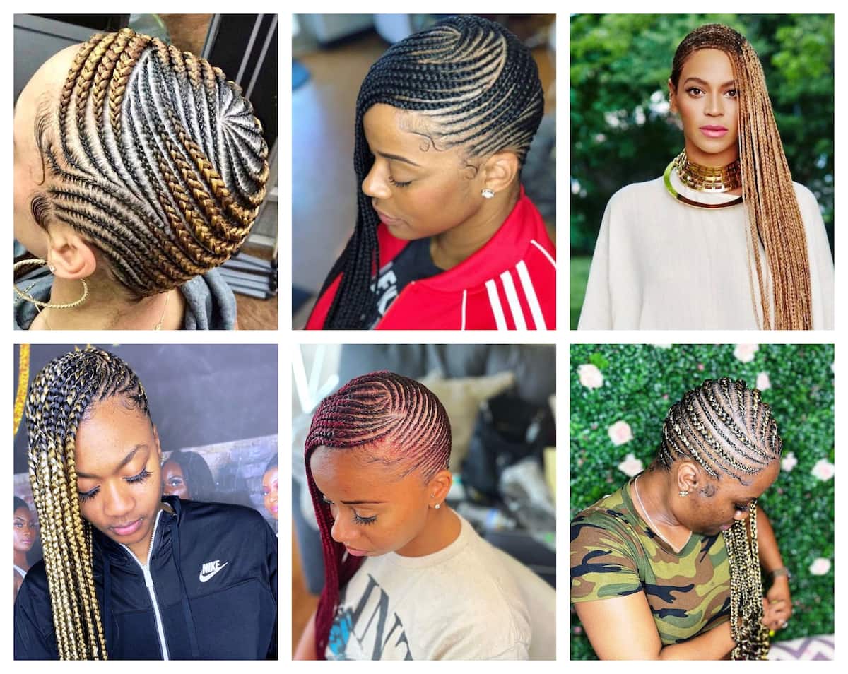 22 Beautiful Feed-In Braids Styles - The Glossychic | Braids for black  hair, African braids hairstyles, Braided cornrow hairstyles