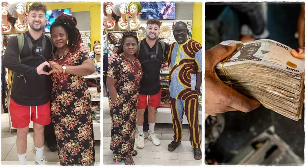 Photos of a Nigerian man Ojay and his wife as the got KSh 100,000 from Zachery Dereniowski.