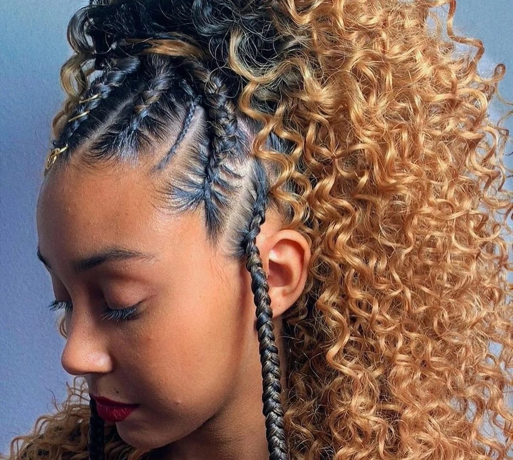20 best cornrow braid hairstyles for black women with an updo 
