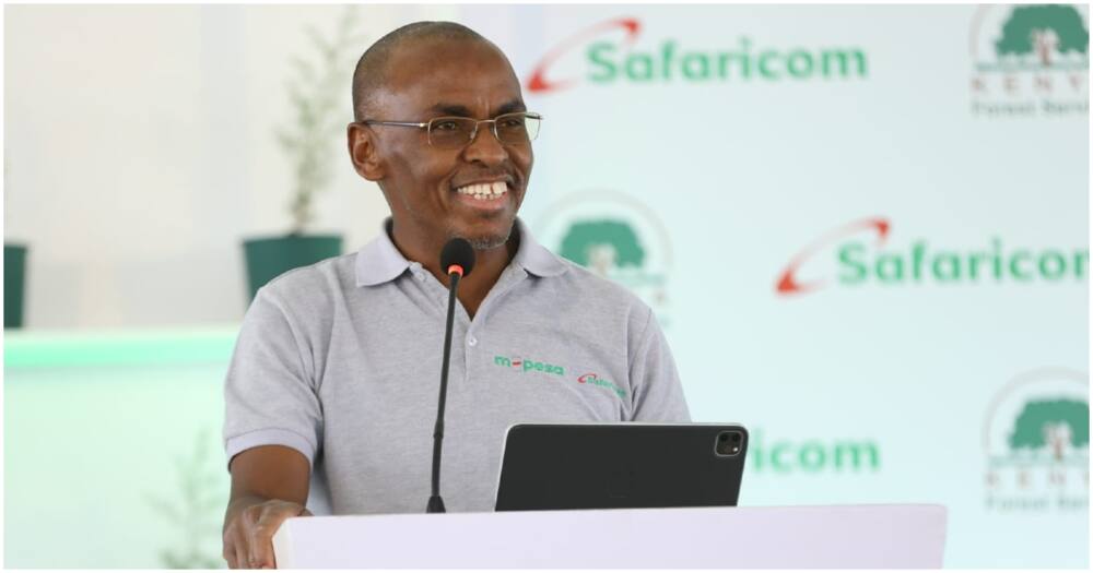 Safaricom CEO Peter Ndegwa represented the telco during the launch of Hustler Fund.