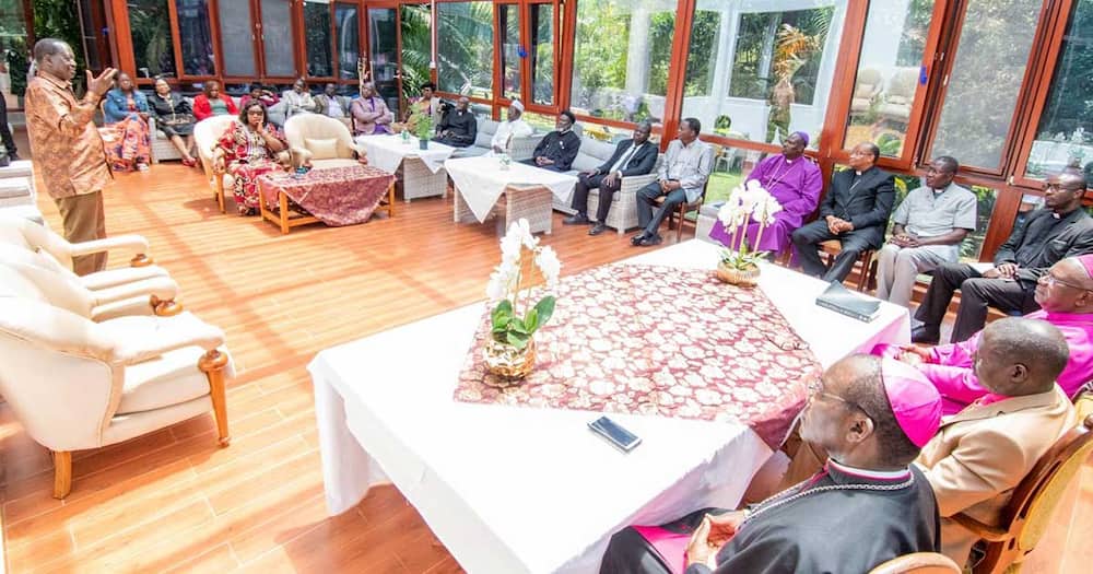 Clergy visit Raila Odinga.