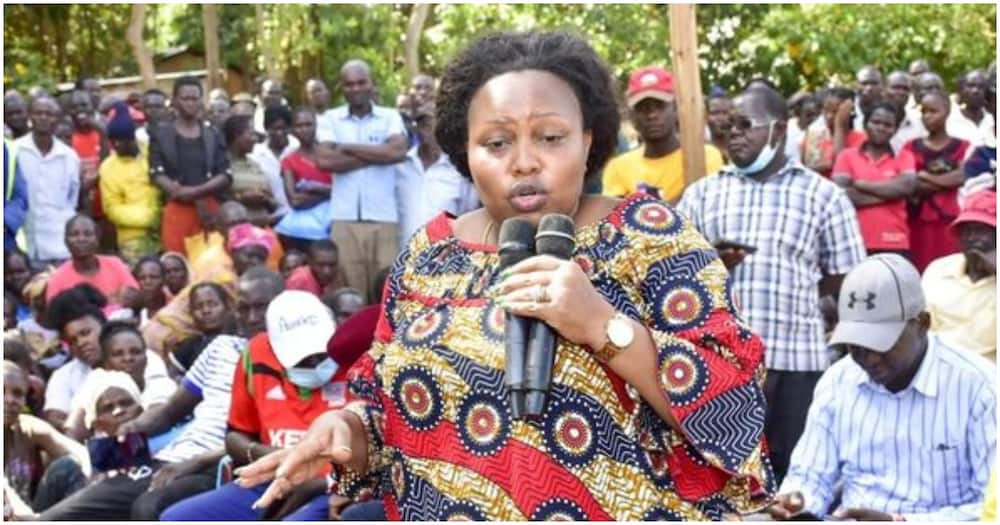 Nominated Senator Millicent Omanga in Kabuchai. Photo: Millicent Omanga.