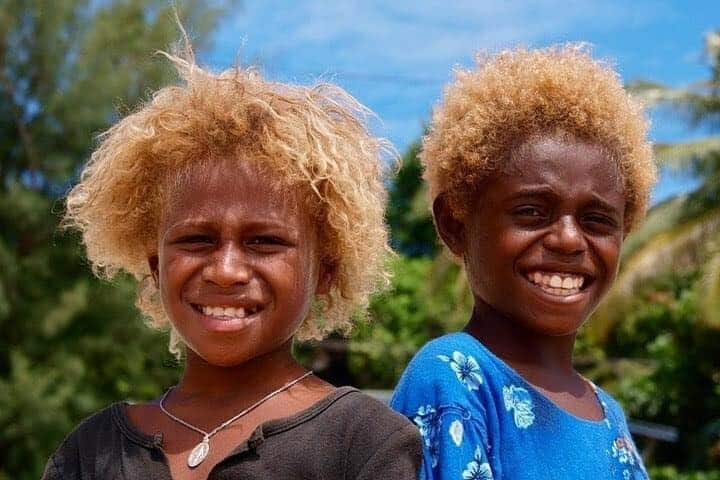 australian aborigines blonde hair blue eyes