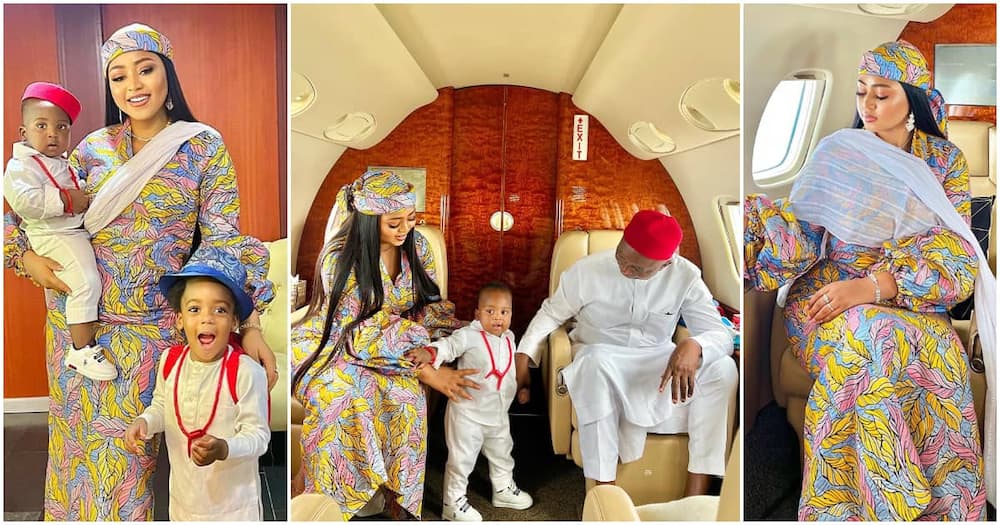 New Photos of Regina Daniels in Private Jet With Billionaire Husband ...