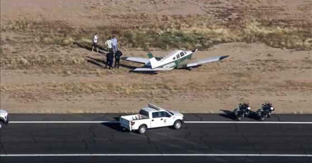 A plane collided with a helicopter.