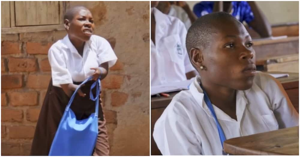 Ugandan physically challenged Winnie Kabeja loves education.