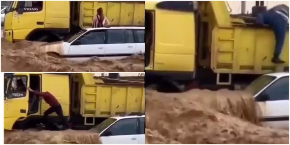 The truck driver risked his life to save others