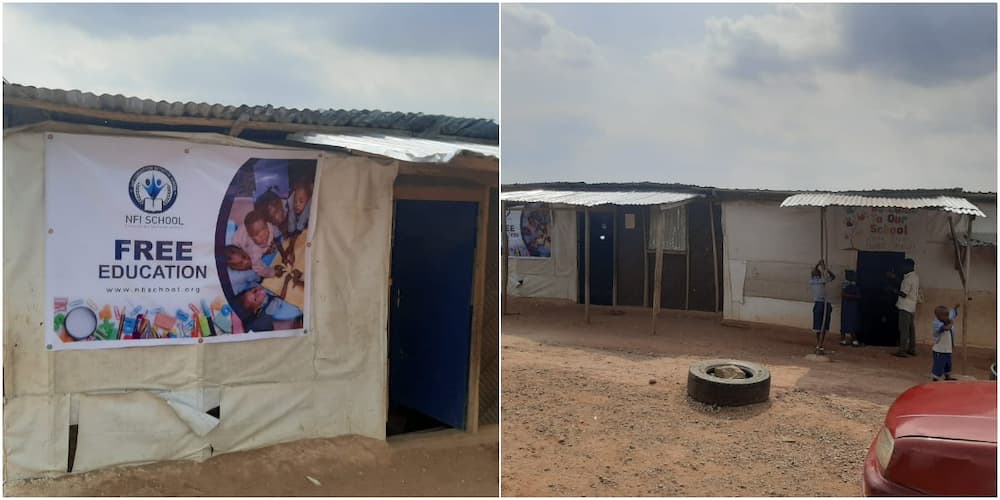 Nigerian Man Builds School Beside His House in Abuja to Educate Less Privileged Kids for Free, Many Hail Him
