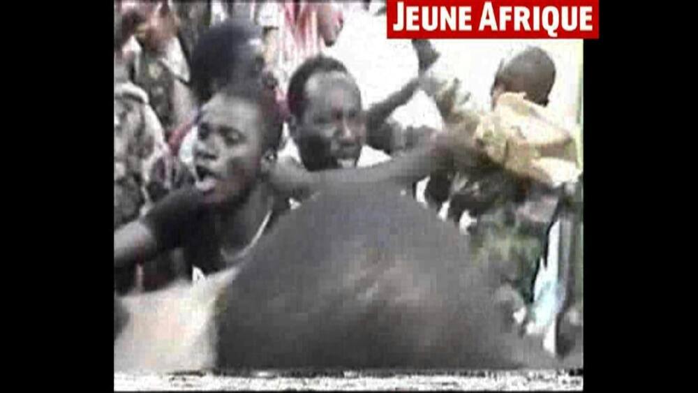 Founded in 1960, Jeune Afrique is a website and monthly magazine. This is one of its photos from a Mali demonstration published in 2012