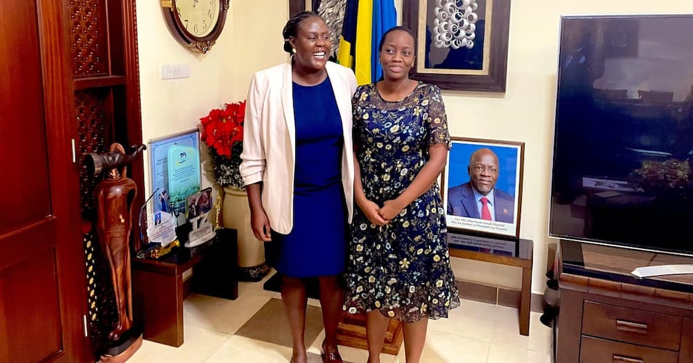 Winnie Odinga and her longtime friend who is the daughter of the late John Magufuli's daughter. Photo: Winnie Odinga.