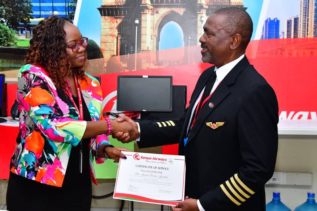 KQ pilot who made Kenya's first direct flight to New York retires after 42 years of service