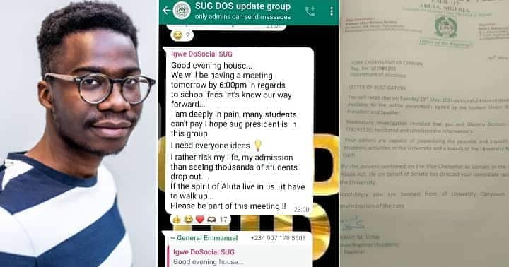 Student rusticated over WhatsApp message