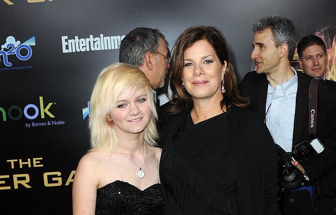 Marcia Gay Harden and daughter Eulala Grace Scheel at the premiere of Lionsgate's "The Hunger Games"