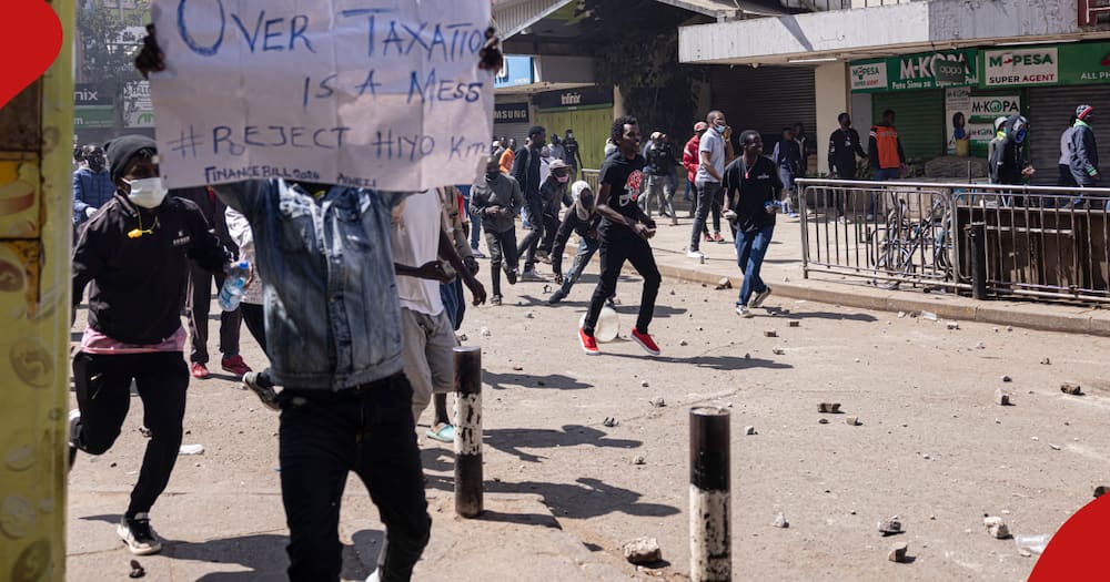 Kenyan anti-finance bill protesters.