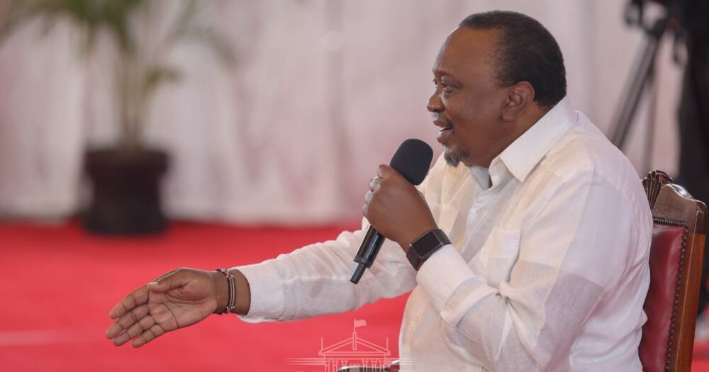 Uhuru Kenyatta speaks at a past event.