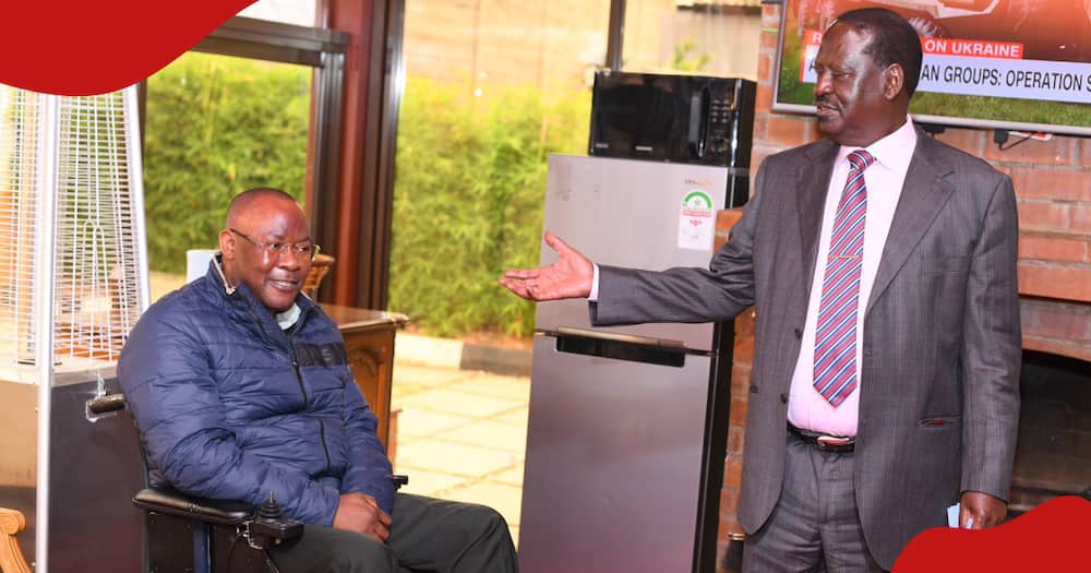 Tim Wanyonyi and Raila Odinga