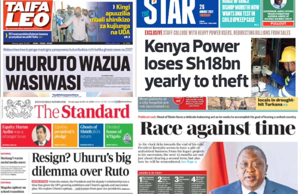 Magazeti Alhamisi: Presha Ikulu Siku za Rais Uhuru Kuondoka Zikikaribia