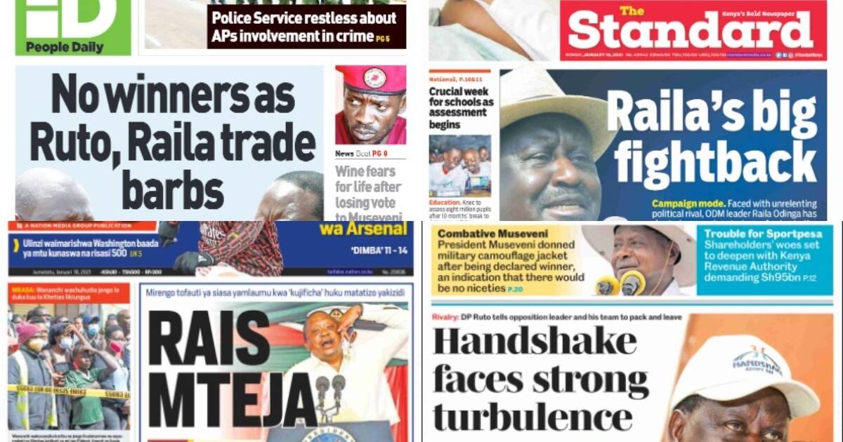 Kenyan Newspapers Review For January 18: William Ruto Accuses Raila ...