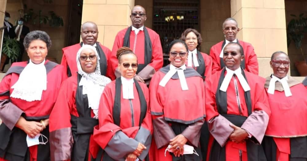 Chief Justice Martha Koome and Court of Appeal judges.