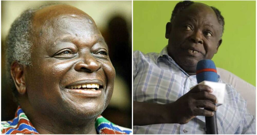 Mwai Kibaki (l) and Samuel Gicheru.