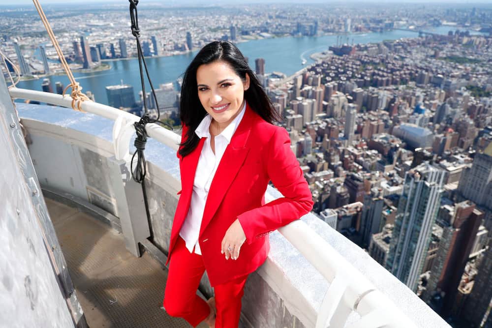 Maite Perroni visits the Empire State Building in New York City