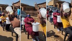 Blindfolded Men and Women Mess Themselves up As They Do the Water Bucket Challenge; Funny Clip Stirs Reactions