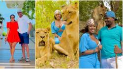 Amber Ray, Lover Kennedy Rapudo go on Safari after Being Stranded in Mauritius