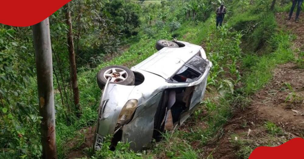 A car accident along the Kangundo-Mwala Road.
