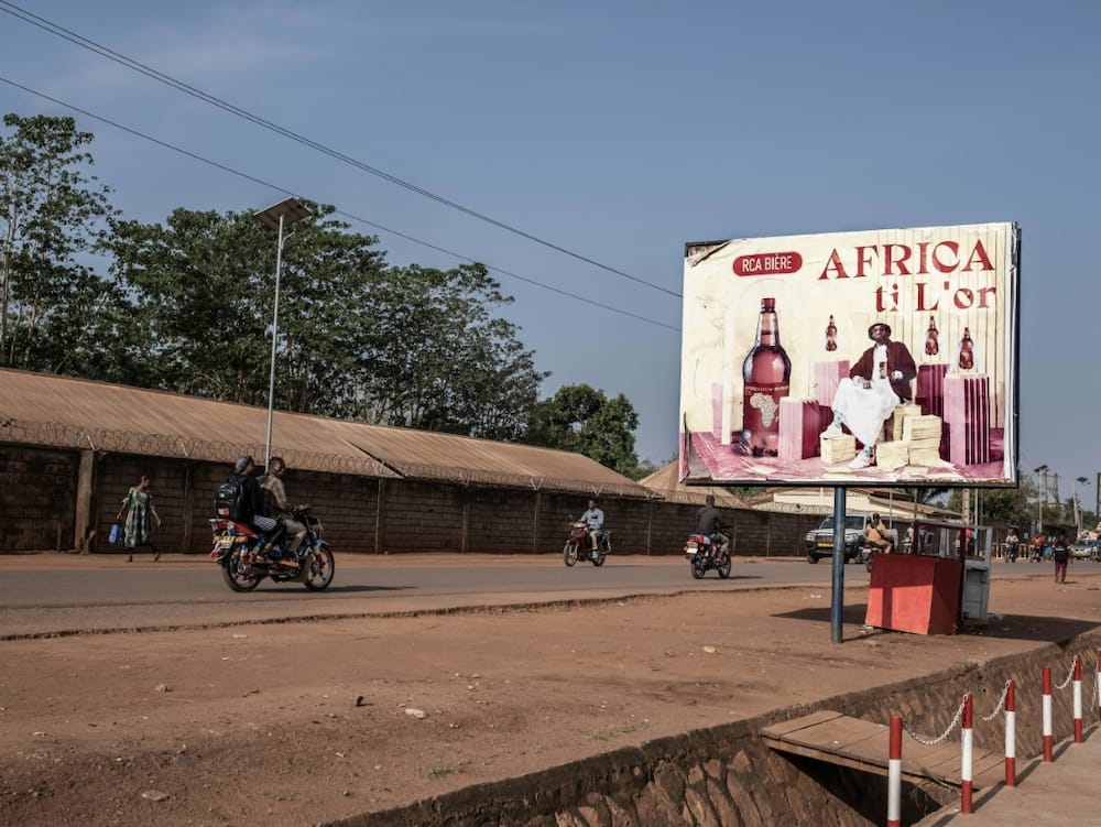 Africa Ti L'Or, a rival beer linked to a Russian cultural attache in the Central African Republic, has begun appearing in Bangui bars